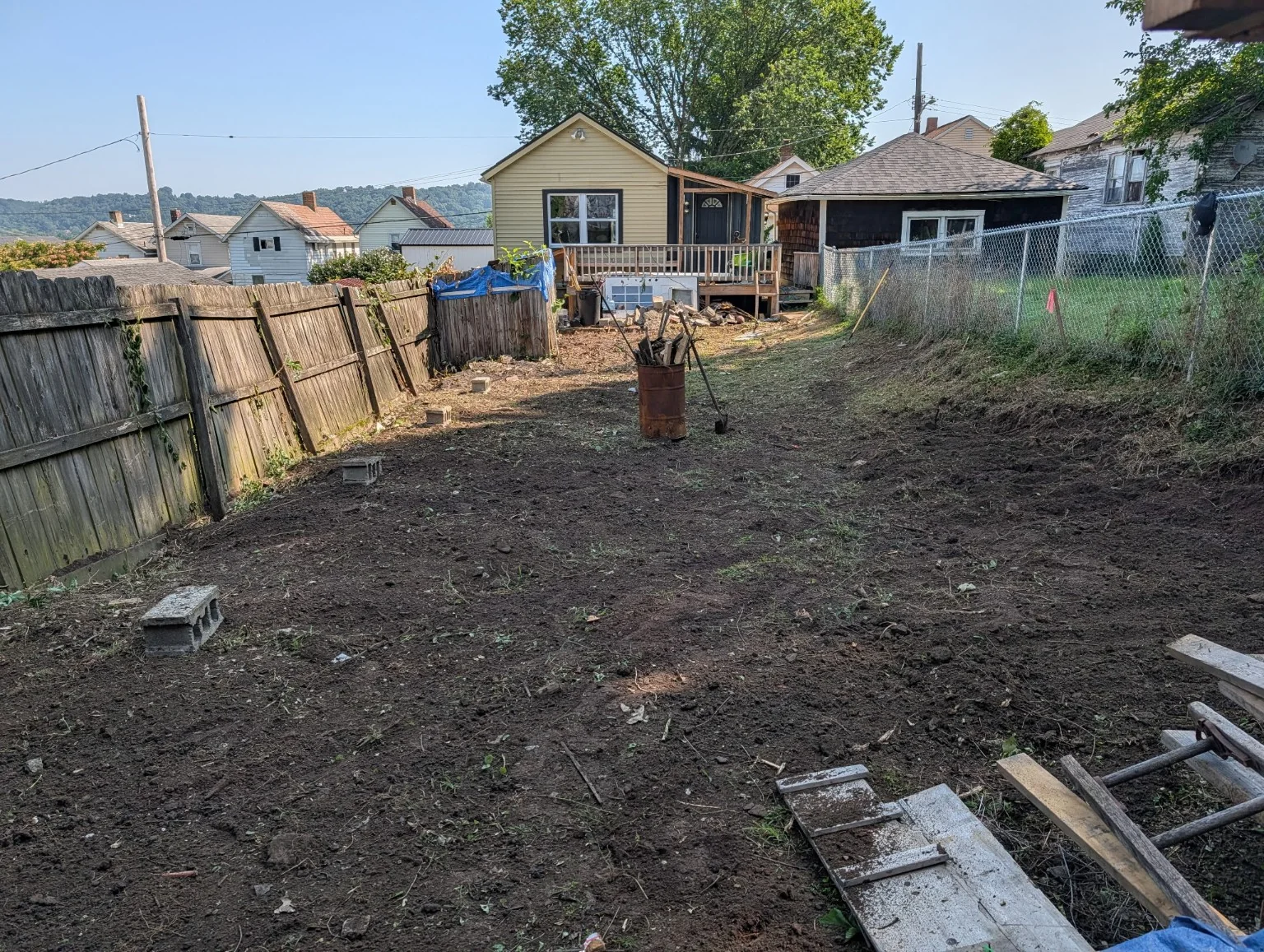 Yard after cleanup
